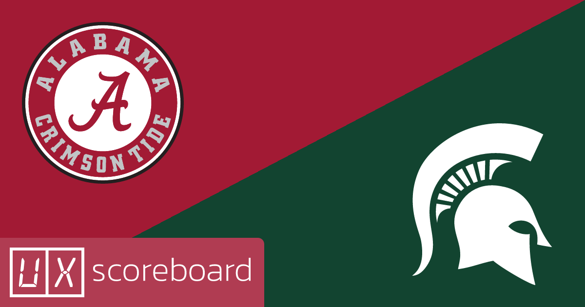 Alabama Crimson Tide vs Michigan State Spartans game highlights