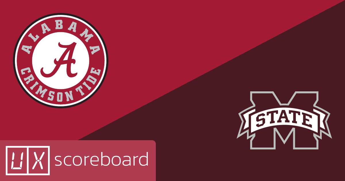 Alabama Crimson Tide vs Mississippi State Bulldogs game highlights