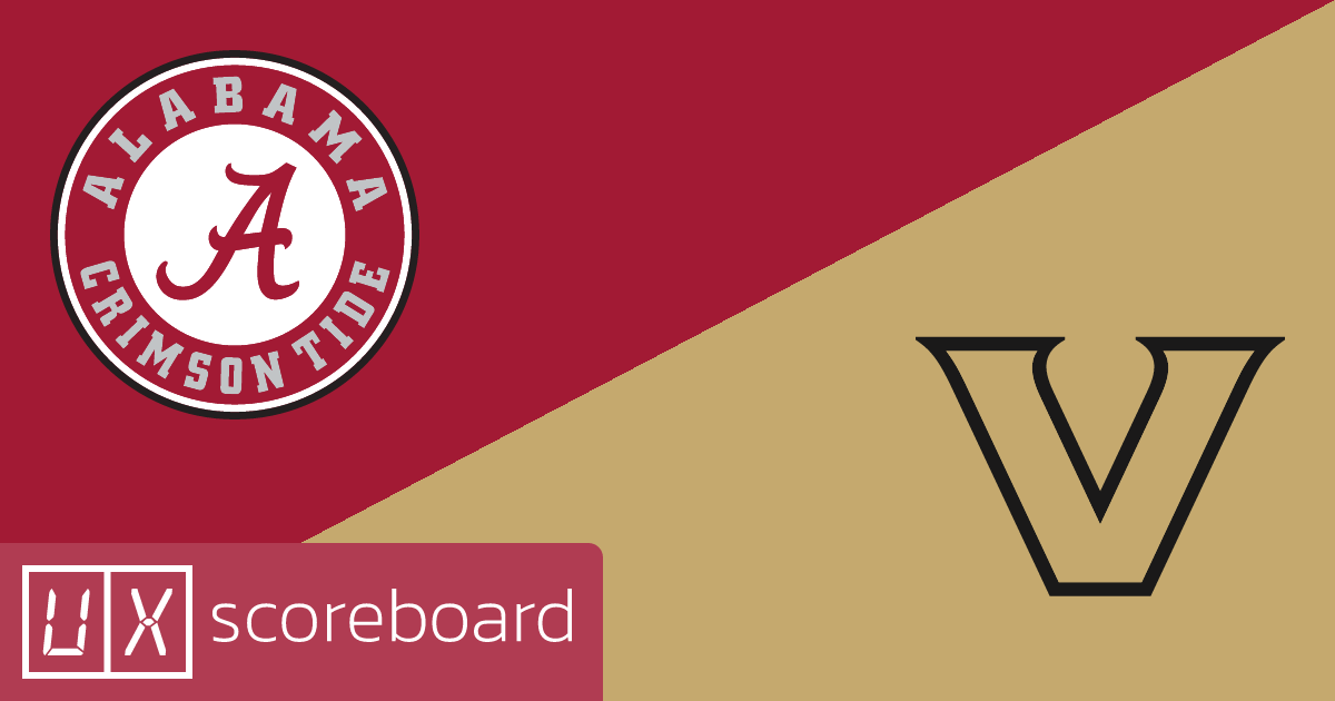 Alabama Crimson Tide vs Vanderbilt Commodores game highlights
