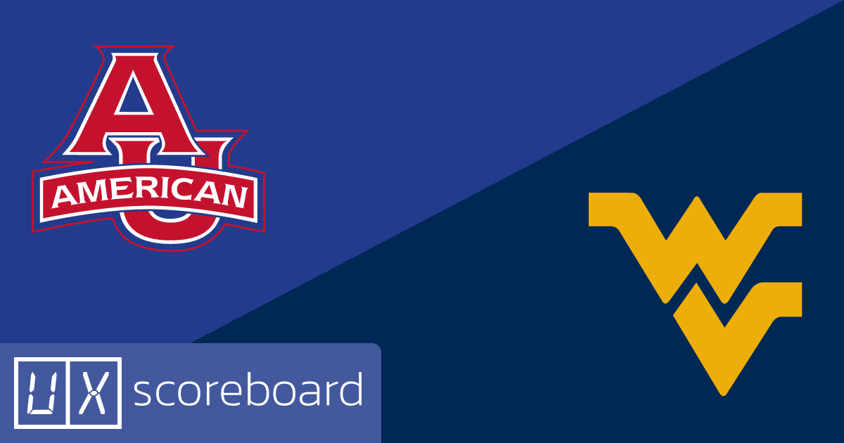 American University Eagles vs West Virginia Mountaineers game highlights