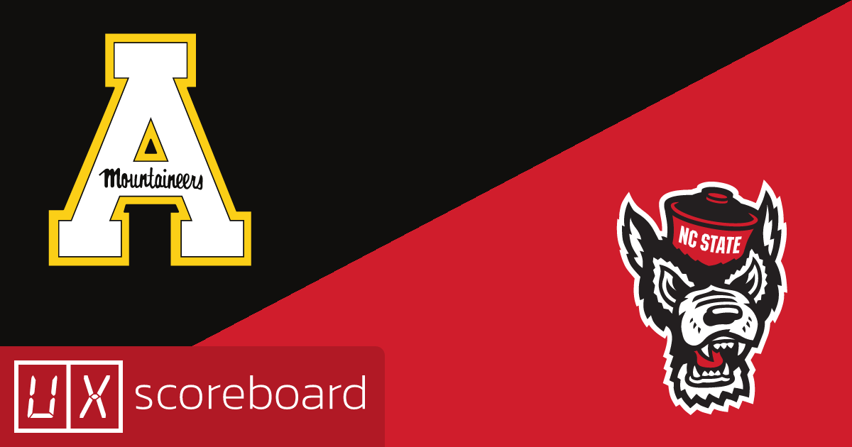 Appalachian State Mountaineers vs NC State Wolfpack game highlights