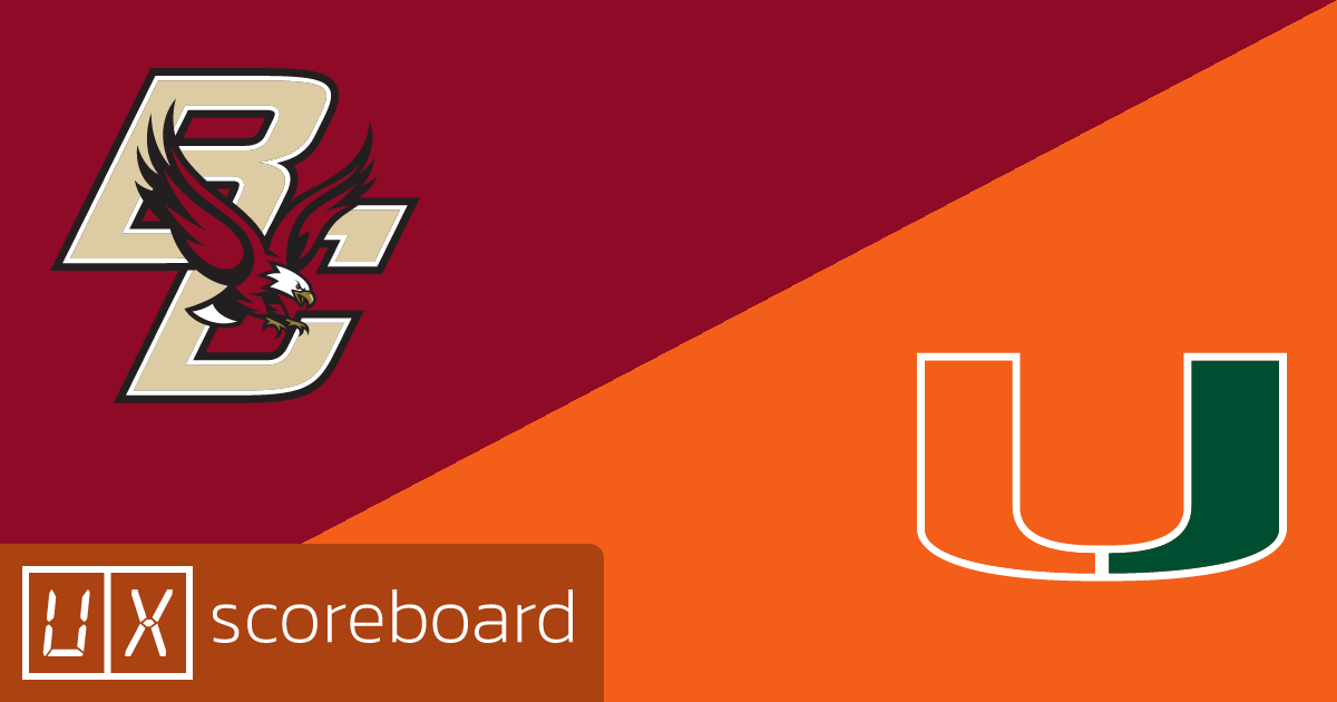 Boston College Eagles vs Miami Hurricanes game highlights