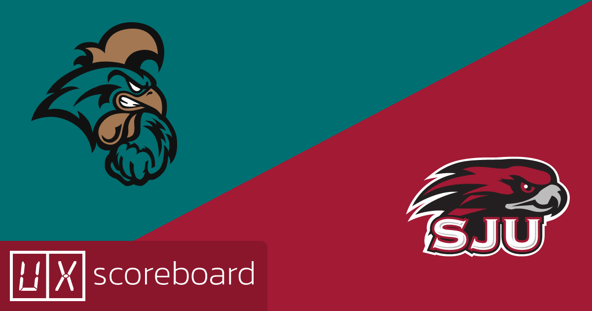 Coastal Carolina Chanticleers vs Saint Joseph's Hawks game highlights