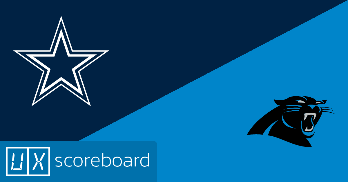 Cowboys (30) vs Panthers (14) · Dec 15, 2024 · NFL Scores | uxscoreboard