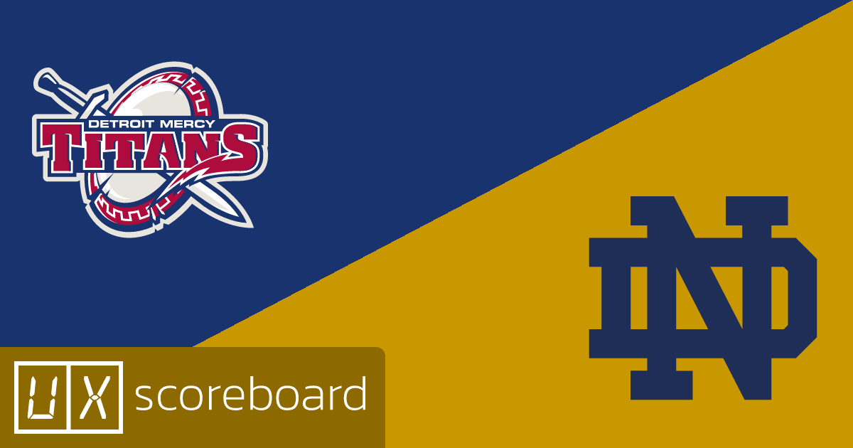 Detroit Mercy Titans vs Notre Dame Fighting Irish game highlights
