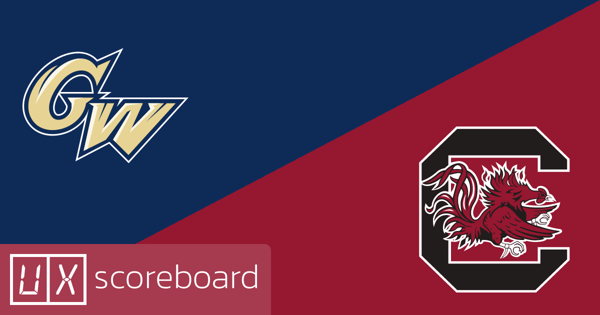 George Washington Revolutionaries vs South Carolina Gamecocks game highlights