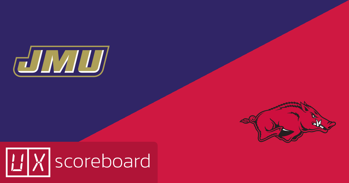 James Madison Dukes vs Arkansas Razorbacks game highlights
