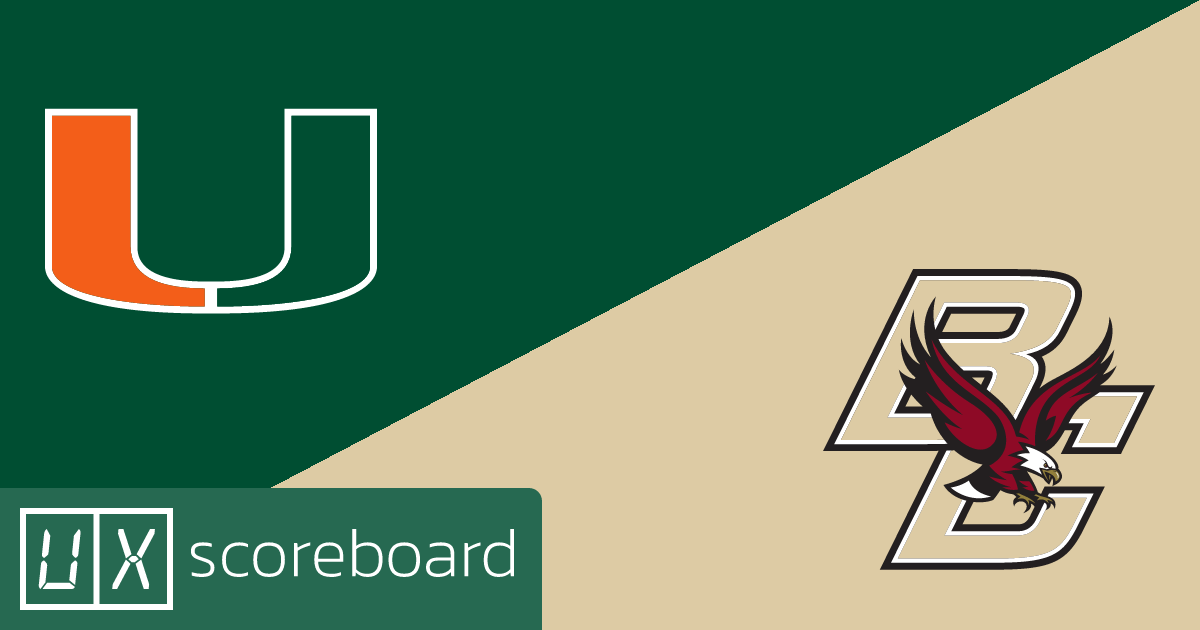 Miami Hurricanes vs Boston College Eagles game highlights