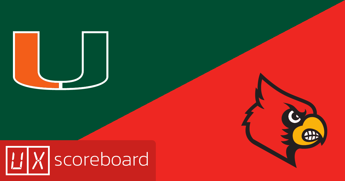 Miami Hurricanes vs Louisville Cardinals game highlights