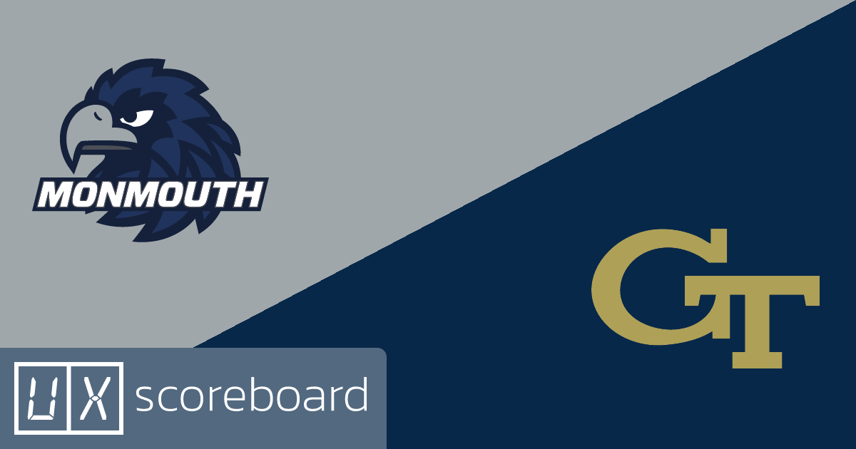 Monmouth Hawks vs Georgia Tech Yellow Jackets game highlights
