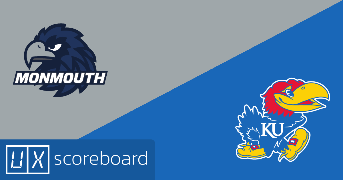 Monmouth Hawks vs Kansas Jayhawks game highlights