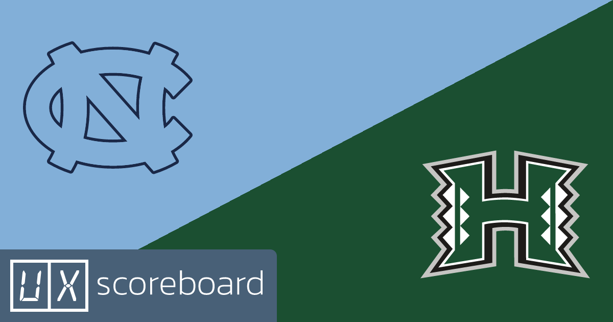 North Carolina Tar Heels vs Hawai'i Rainbow Warriors game highlights