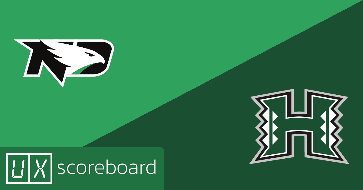 North Dakota Fighting Hawks vs Hawai'i Rainbow Warriors game highlights