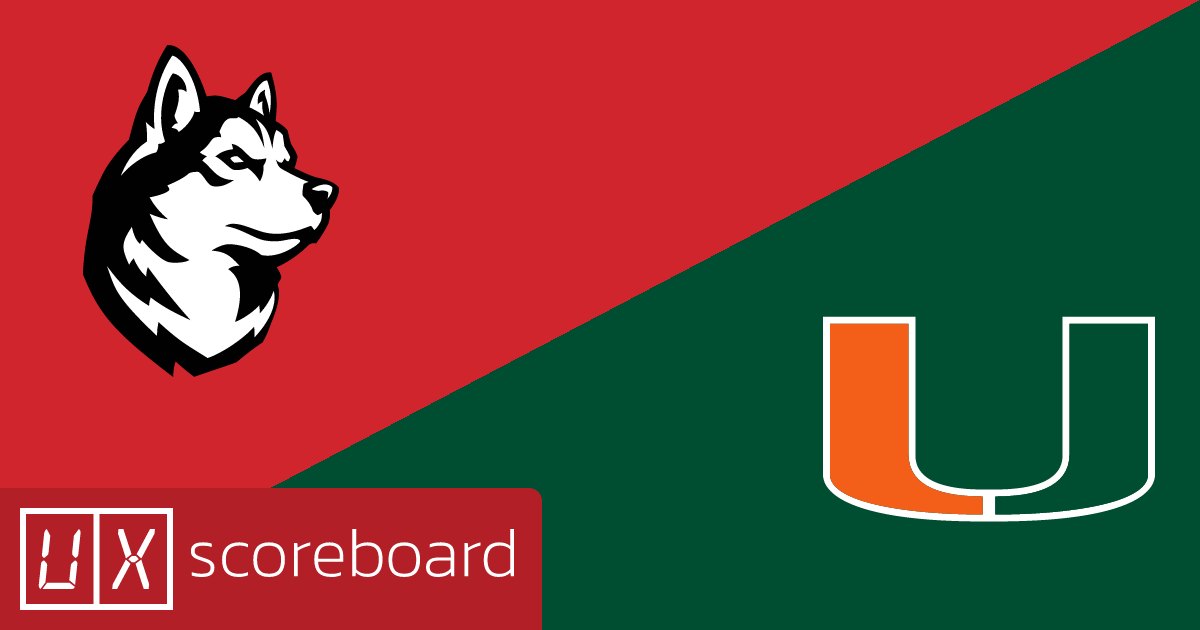 Northeastern Huskies vs Miami Hurricanes game highlights