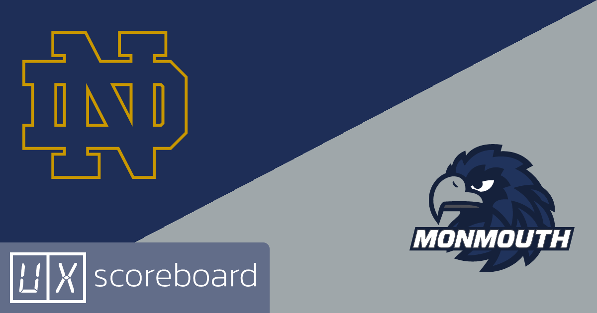 Notre Dame Fighting Irish vs Monmouth Hawks game highlights