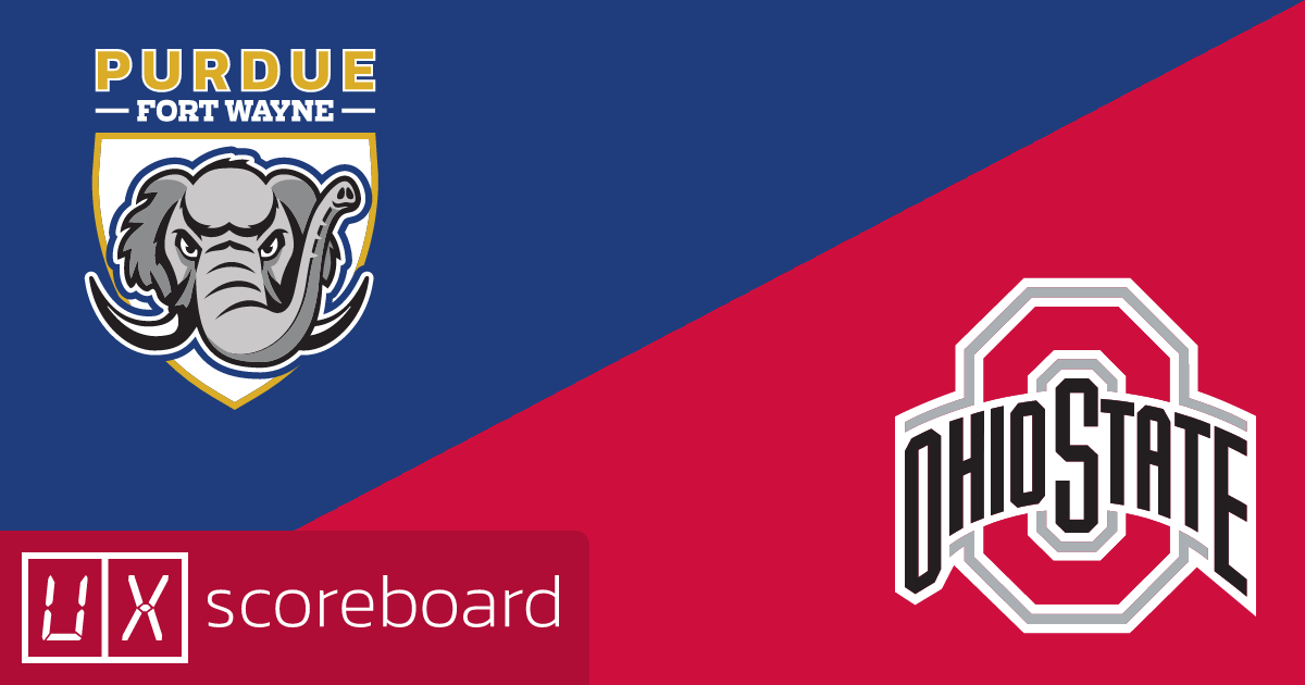 Purdue Fort Wayne Mastodons vs Ohio State Buckeyes game highlights