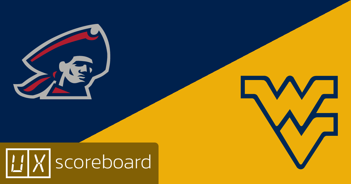 Robert Morris Colonials vs West Virginia Mountaineers game highlights