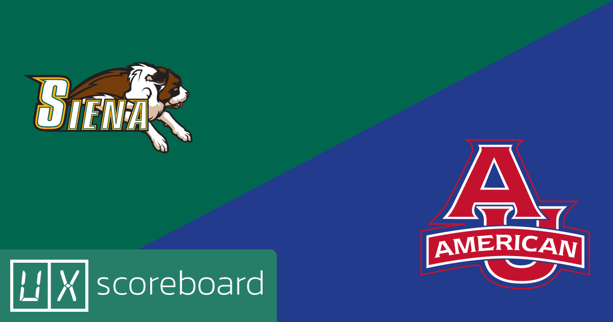 Siena Saints vs American University Eagles game highlights