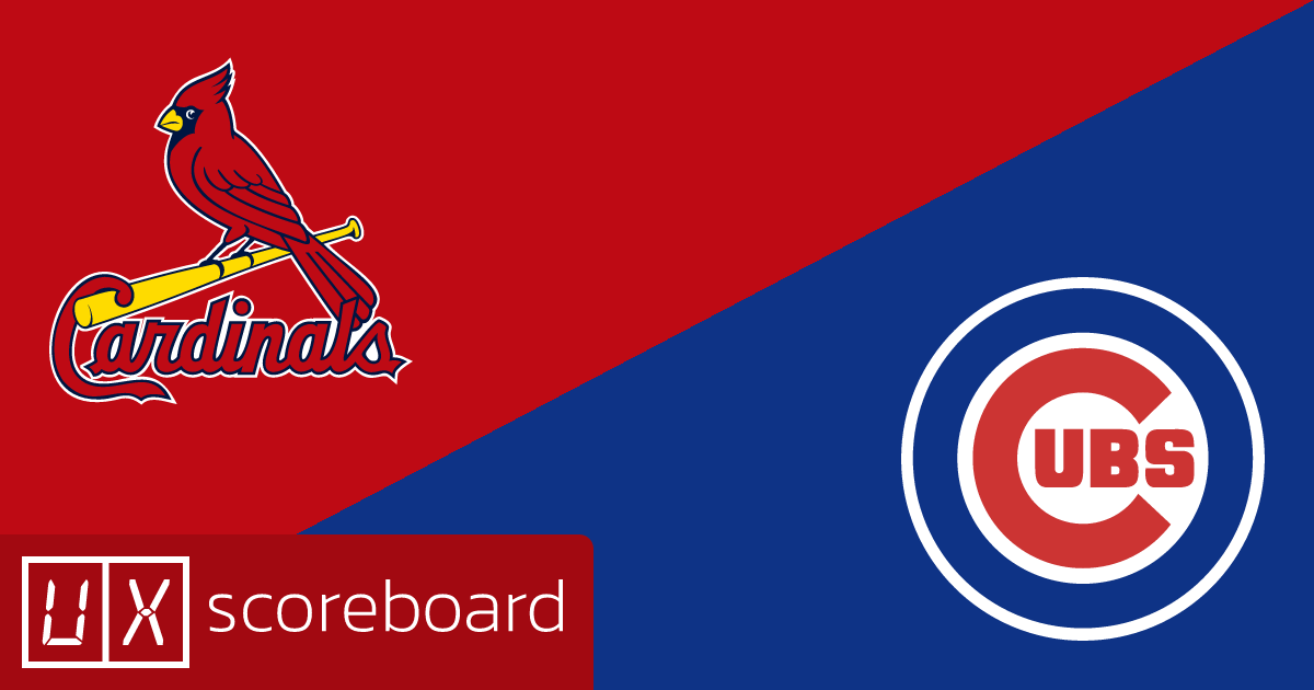 Cardinals (17) vs Cubs (1) · Jul 3, 2026 · MLB Scores | uxscoreboard
