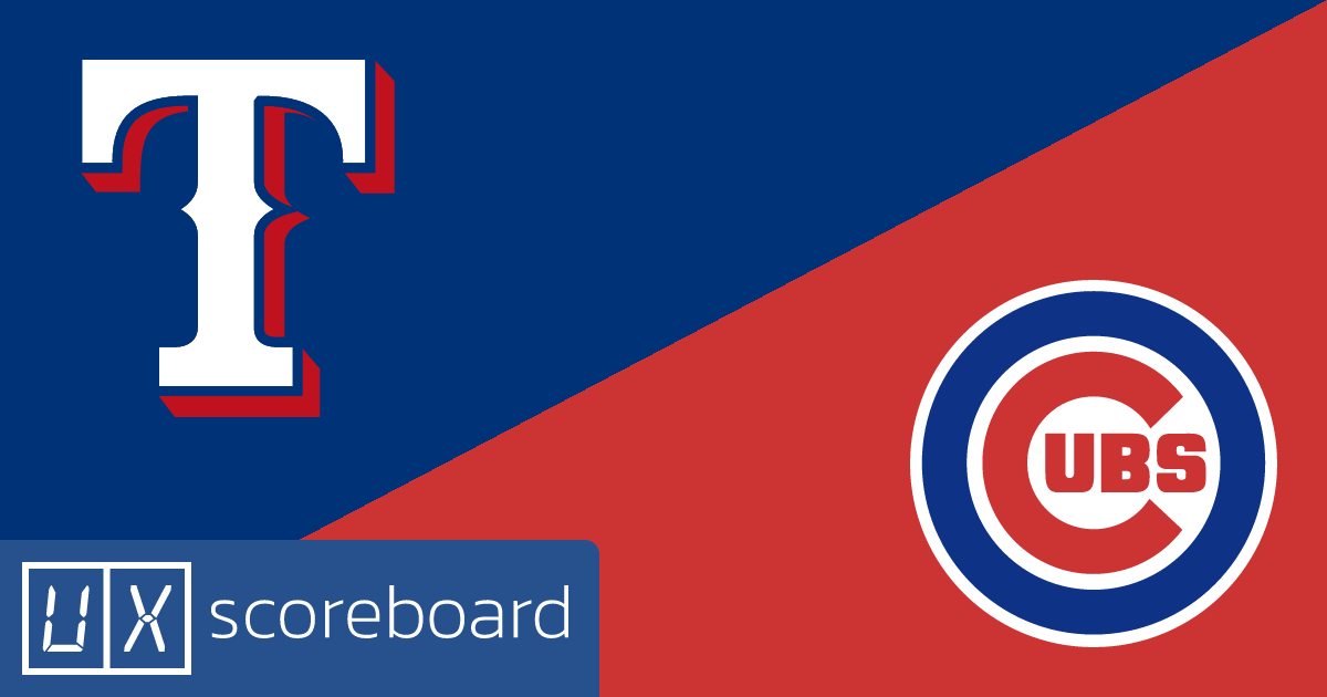 Texas Rangers vs Chicago Cubs game highlights