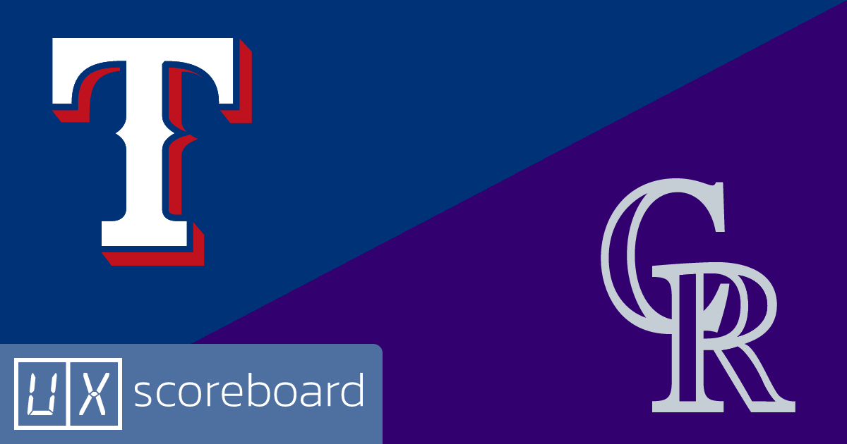 Texas Rangers vs Colorado Rockies game highlights