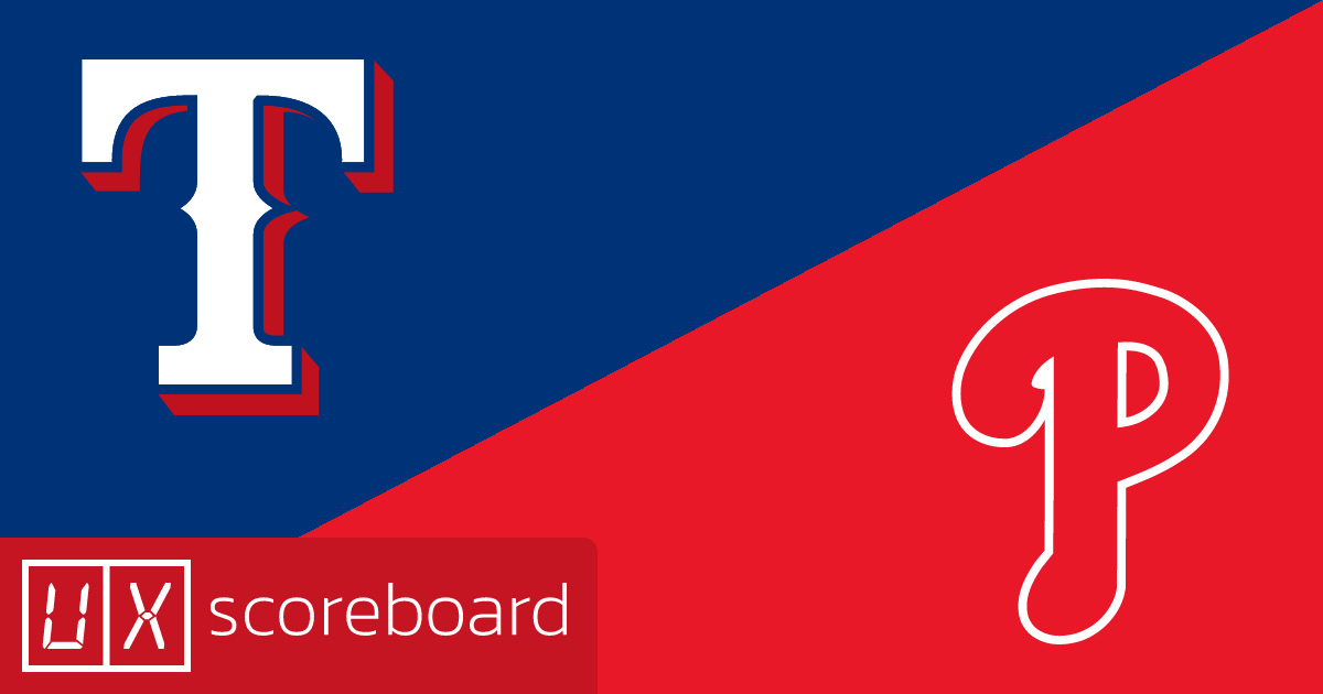 Texas Rangers vs Philadelphia Phillies game highlights