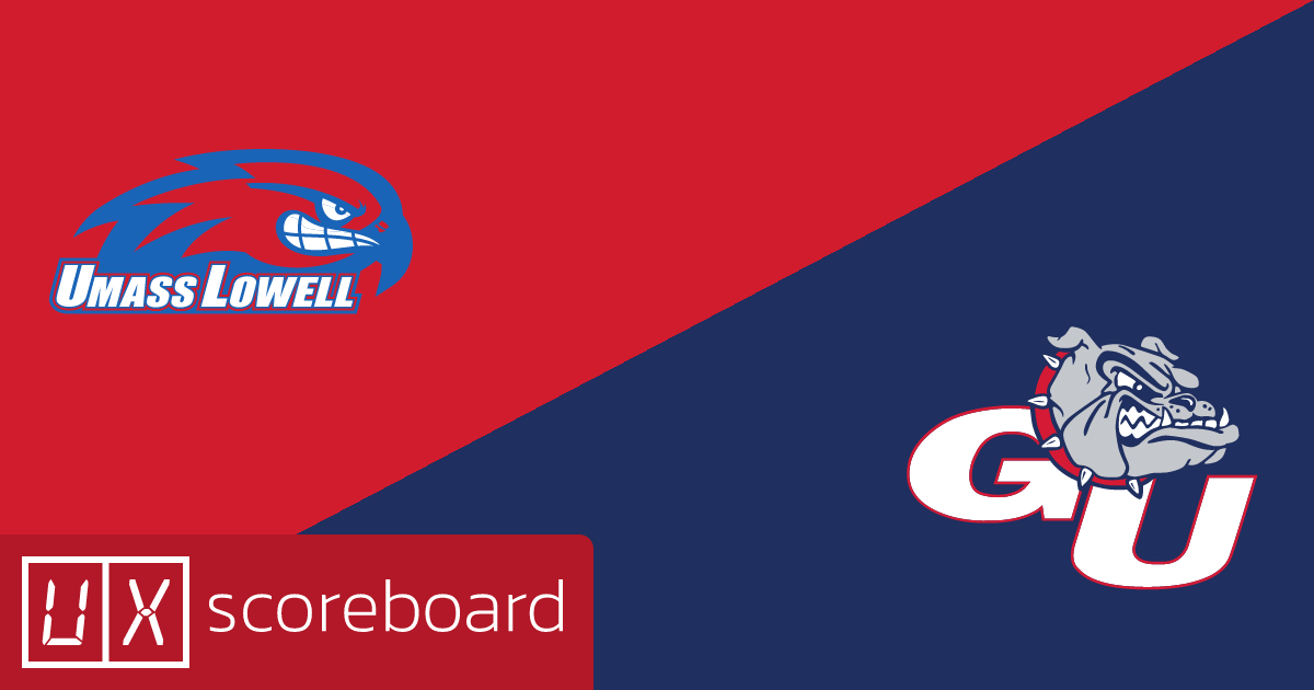 UMass Lowell River Hawks vs Gonzaga Bulldogs game highlights