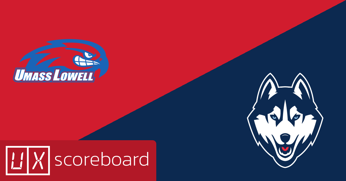 UMass Lowell River Hawks vs UConn Huskies game highlights