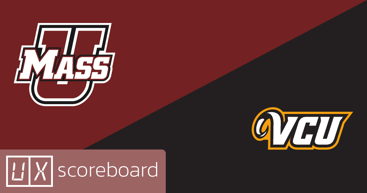 Umass Script UMass (51) vs VCU (80) · Feb 19, 2025 · NCAAM Scores | uxscoreboard