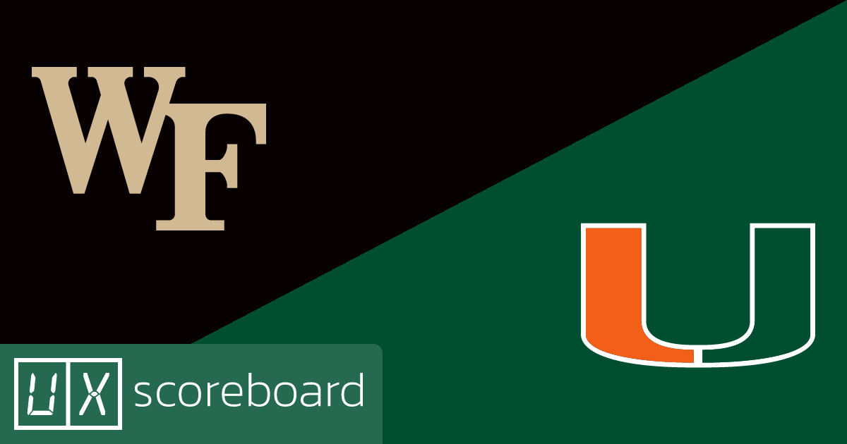 Wake Forest Demon Deacons vs Miami Hurricanes game highlights